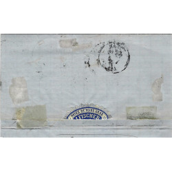 Alsace Lorraine N°5 X 2 sur pli de Strasbourg pour Nancy 26 janvier 1883.