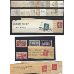 Lot de timbres perforés de France période semi moderne.