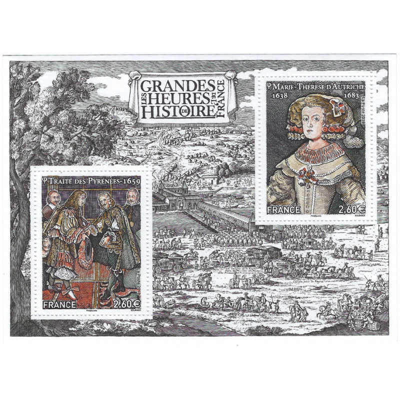 Feuillet de 2 timbres Traitée des Pyrénées N°F5236 neuf**.