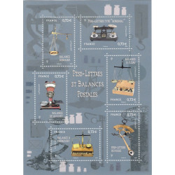 Feuillet de 6 timbres Pèse-lettres et balances postales N°F5191 neuf**.