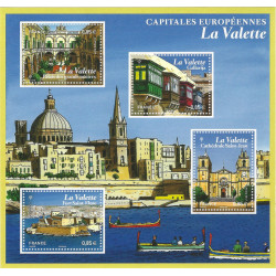 Feuillet de 4 timbres Capitale européenne La Valette N°F5125 neuf**.