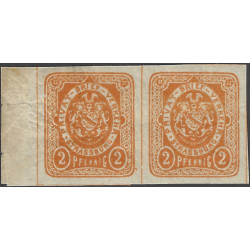 Poste Privée de Strasbourg timbres N°4 paire Bdf neuf**.