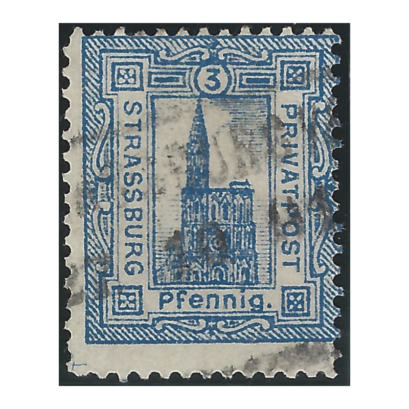 Poste Privée de Strasbourg timbre N°54 oblitéré.