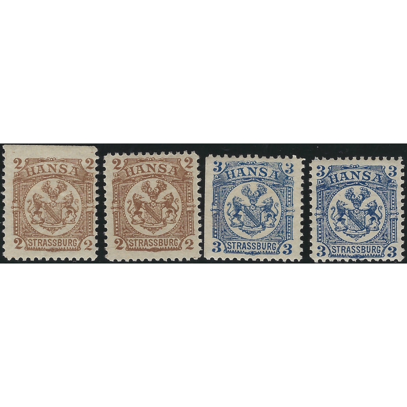 Poste Privée de Strasbourg HANSA timbres N°22-23 neufs**.