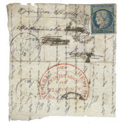 Pli confié du Ballon monté LE GENERAL UHRICH avec cachet des aéronautes. RR