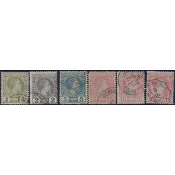 Monaco Prince Charles III timbres N°1-5 lot de 6 valeurs oblitérés.
