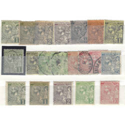 Monaco Prince Albert timbres N°11-23 lot de 20 valeurs neufs et oblitérés.