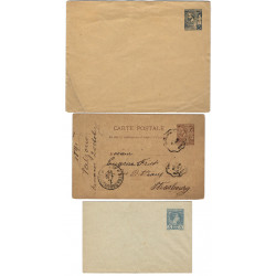 Monaco lot de 3 entiers postaux neufs et oblitérés.