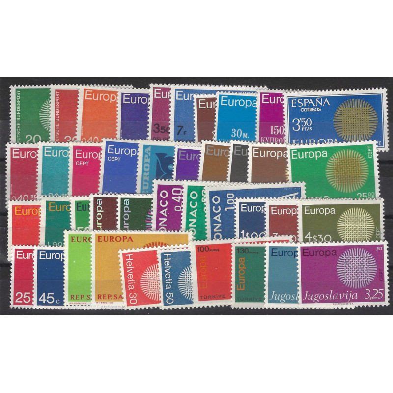 Europa - CEPT timbres d'année 1970 complet neuf**.