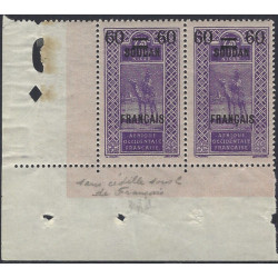 Soudan Français timbre N°43ba variété neuf**.