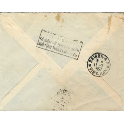 Vietnam du Sud – Lettre recommandée de Nha Trang pour Saïgon 1957.