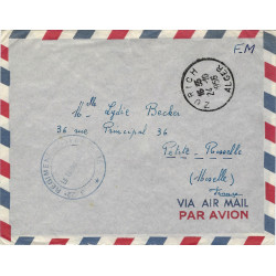 Algérie – Cachet Zurich Alger 24-10-1955 sur enveloppe Franchise Militaire.