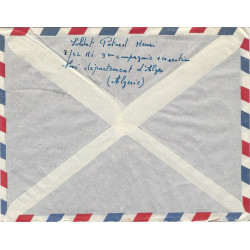 Algérie – Cachet Zurich Alger 24-10-1955 sur enveloppe Franchise Militaire.