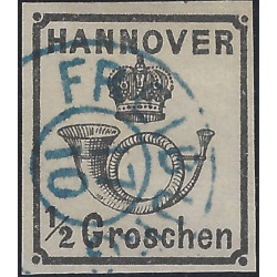 Allemagne Hanovre Cor de poste timbre N°16 Faux de Fournier.
