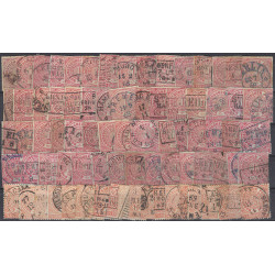 Allemagne du Nord timbres N°4 et 14 - lot 80 valeurs avec nuances et oblitérations.