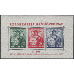 Allemagne Bizone Foire de Hanovre bloc feuillet de timbres N°1 neuf**.