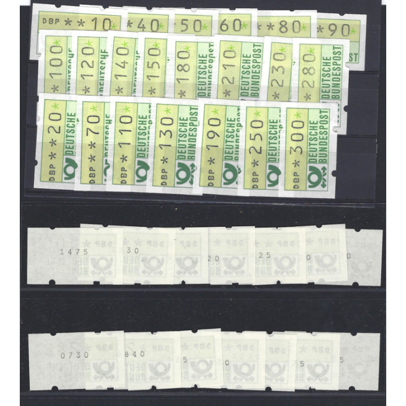 Allemagne R.F.A. lot de timbres de distributeur neuf** émis entre 1981-1982.
