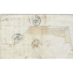 Belgique timbre N°16C oblitéré sur pli d'Anvers 1864 pour Le Havre.