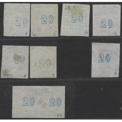 Grèce Mercure timbre N°28 lot de 10 valeurs oblitérés.