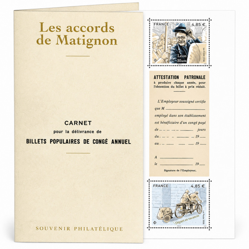 Bloc souvenir N°241 Les accords de Matignon neuf**.