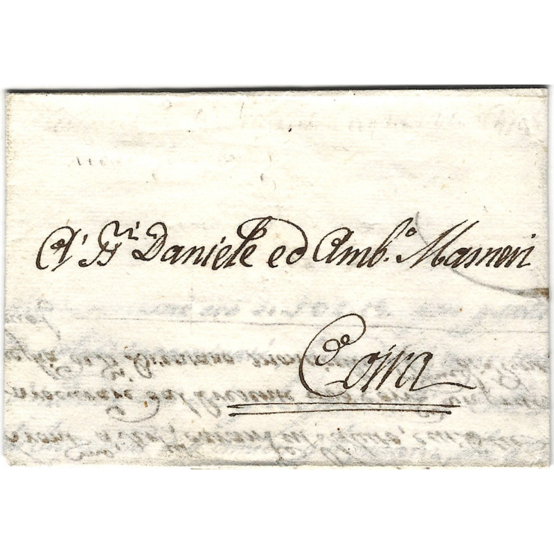 Italie avis de transport de marchandise de Milan pour Côme 8 août 1746.