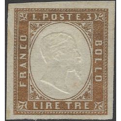 Italie Sardaigne Victor Emmanuel timbre N°15 neuf*.