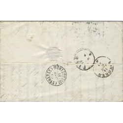 Italie timbre N°22b variété oblitéré sur pli de Milano adressé à Ténor Mario Tiberini.