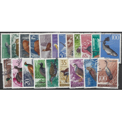 Yougoslavie Animaux deux séries de timbres oblitérés.