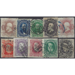 Brésil lot de 10 timbres classiques oblitérés.