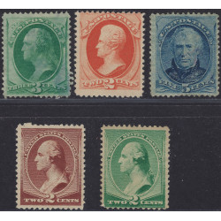 Etats-Unis lot de 5 timbres classiques neufs (*).