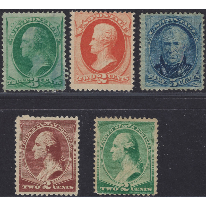 Etats-Unis lot de 5 timbres classiques neufs (*).