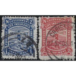 Nouvelle Zélande timbres de service N°25-26 série oblitéré.