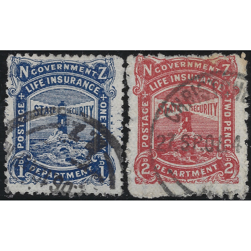Nouvelle Zélande timbres de service N°25-26 série oblitéré.