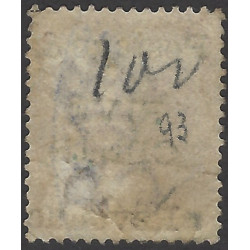 Ceylan timbre N°93 variété de surcharge oblitéré.