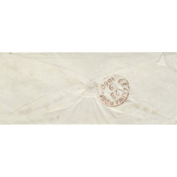 Pays Bas timbre N°2 oblitéré sur enveloppe de Groningue 1860.