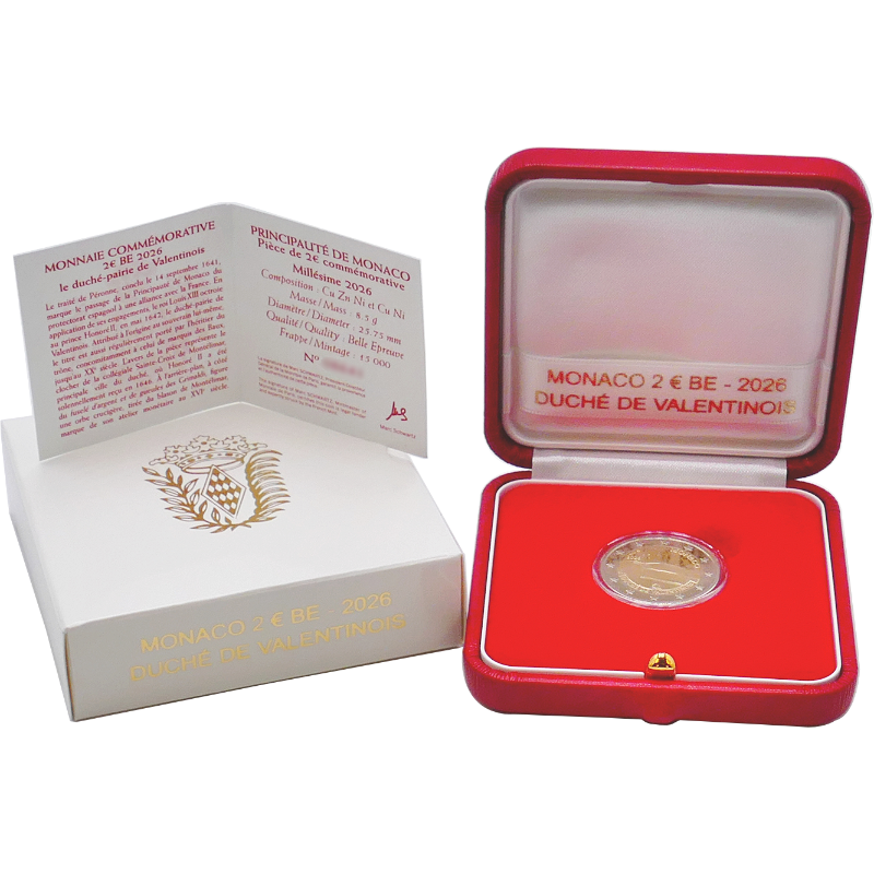 Coffret BE 2 euros Monaco 2026 - Duché de Valentinois.