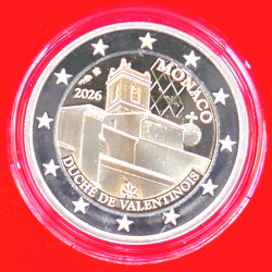 Coffret BE 2 euros Monaco 2026 - Duché de Valentinois.