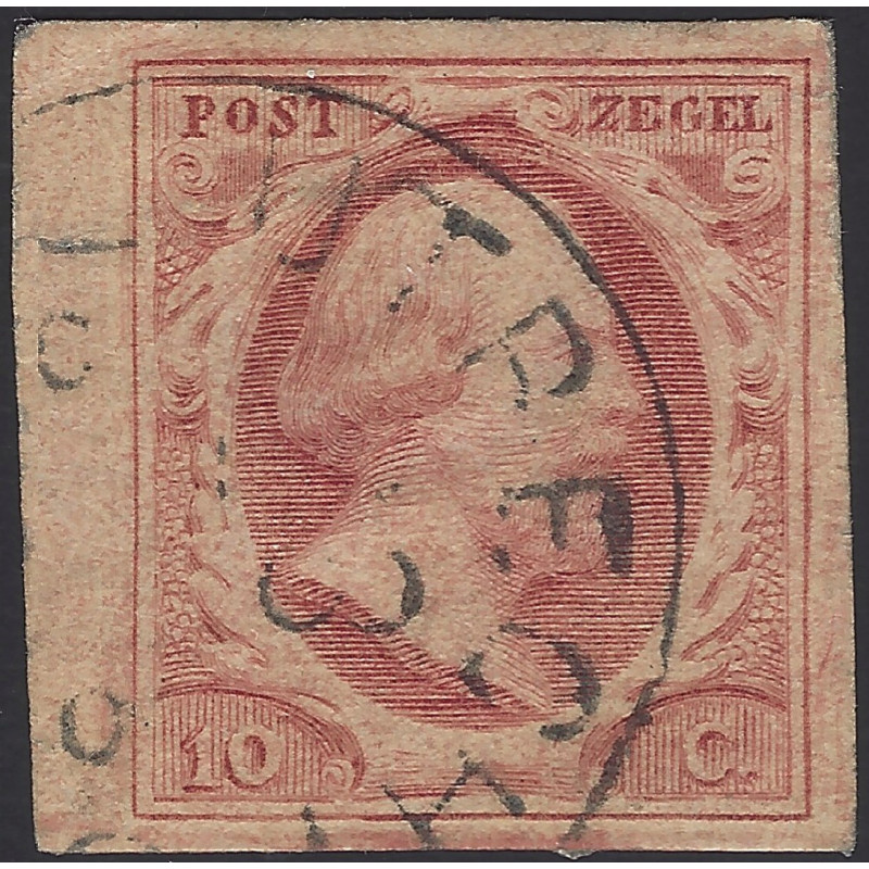 Pays Bas Guillaume III timbre N°2 bdf oblitéré càd.