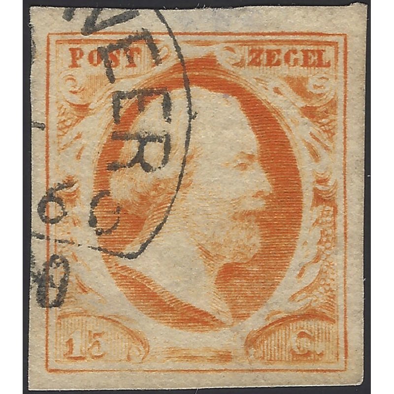 Pays Bas Guillaume III timbre N°3 oblitéré càd.