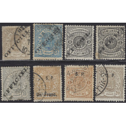 Luxembourg lot de timbres de service oblitérés émis entre 1875-1882.