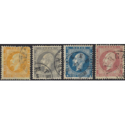 Norvège Oscar Premier timbres N°2-5 oblitérés.