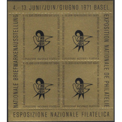 Suisse vignette officielle d'exposition NABA 1971 en feuillet neuf**.