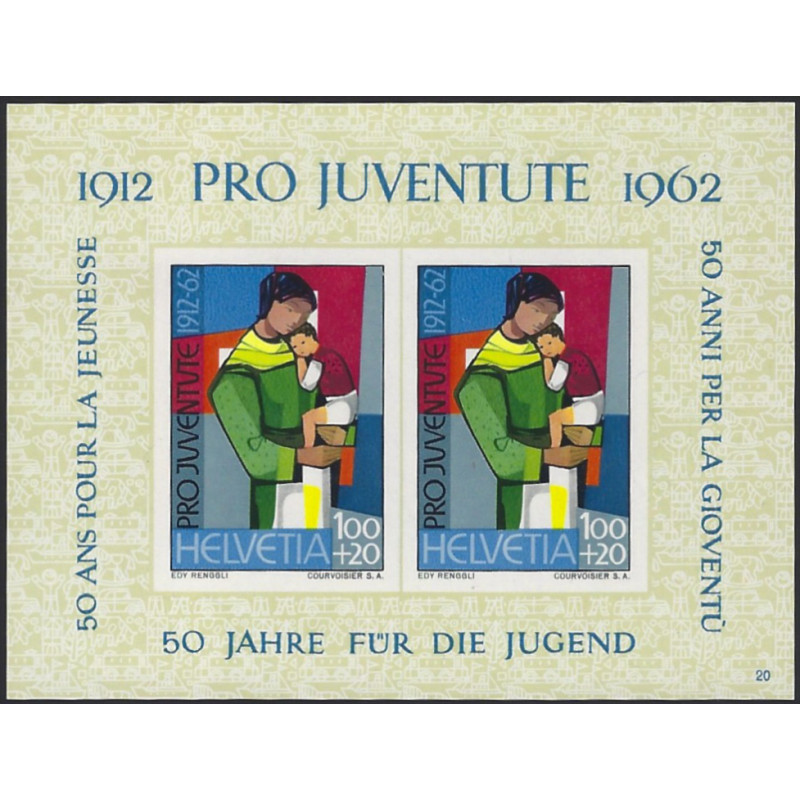 Suisse Pro Juventute bloc feuillet de timbres N°18 neuf**.