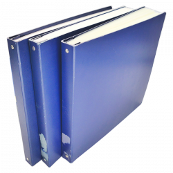 Lot de 3 classeurs Lindner pour 100 feuilles entières de timbres-poste 290 x 310 mm.