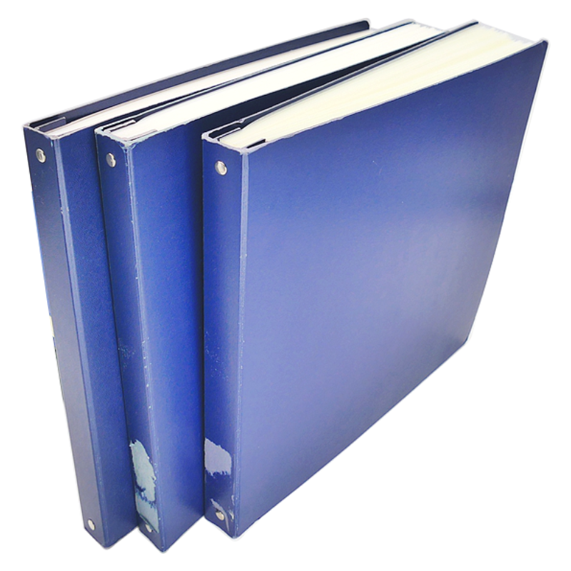 Lot de 3 classeurs Lindner pour 100 feuilles entières de timbres-poste 290 x 310 mm.