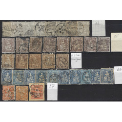 Suisse Helvetia assise lot de timbres émis entre 1862-1881 neufs et oblitérés.