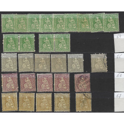 Suisse Helvetia assise lot de timbres émis entre 1862-1881 neufs et oblitérés.