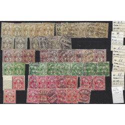 Suisse Helvetia lot de timbres émis entre 1882-1899 neufs et oblitérés.