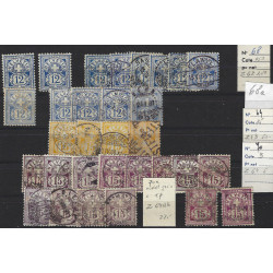 Suisse Helvetia lot de timbres émis entre 1882-1899 neufs et oblitérés.