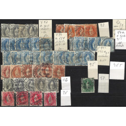 Suisse stock de timbres émis entre 1882-1899 neufs et oblitérés.
